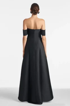 Agyness Gown - Black 8 Agyness Gown - Black -Sachin & Babi Shop AGYNESS GOWN BLACK BACK scaled