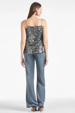 Tuxedo Sequin Alli Pant - Gunmetal -Sachin & Babi Shop ALLIPANT JESSETOP GUNMETAL BACK scaled