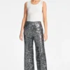 Sequin Alli Pant - Gunmetal