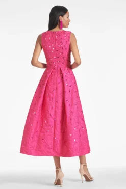 Ashley Gown - Fuchsia -Sachin & Babi Shop ASHLEYDRESS FUCHSIA BACK scaled