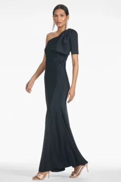 Aubrey Gown - Black -Sachin & Babi Shop AUBREYGOWN BLACK SIDE4 scaled
