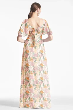 Aurora Gown - Antique Bouquet -Sachin & Babi Shop AURORAGOWN RECOLORTOANTIQUEBOUQUET BACK scaled