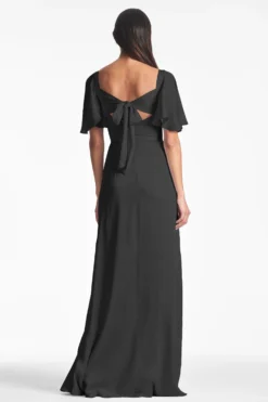 Aurora Gown - Black -Sachin & Babi Shop AURORAGOWN RECOLORTOBLACK BACK scaled