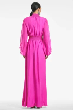 Beatrix Gown - Fuchsia -Sachin & Babi Shop BEATRIXGOWN FUCHSIA BACK scaled