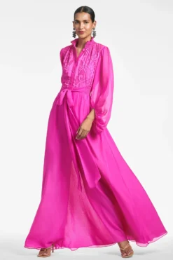 Beatrix Gown - Fuchsia -Sachin & Babi Shop BEATRIXGOWN FUCHSIA FRONT scaled