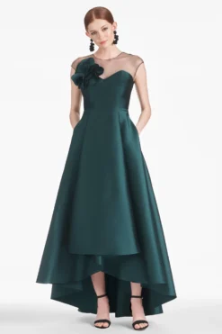Blakely Gown - Forest Green 7 Blakely Gown - Forest Green -Sachin & Babi Shop BLAKELYGOWN FORESTGREEN FRONT scaled