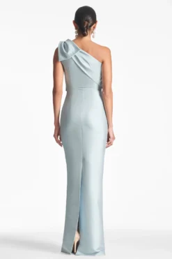 Bonnie Gown - Ash Blue -Sachin & Babi Shop BONNIEGOWN ASHBLUE BACK scaled