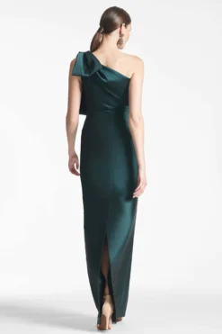 Bonnie Gown - Forest Green -Sachin & Babi Shop BONNIEGOWN FORESTGREEN BACK scaled