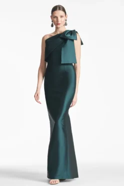 Bonnie Gown - Forest Green -Sachin & Babi Shop BONNIEGOWN FORESTGREEN FRONT2 scaled