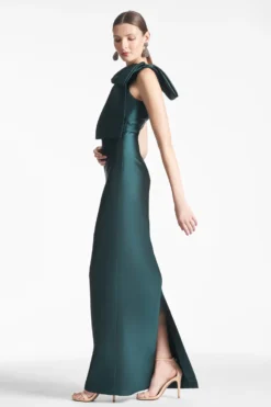 Bonnie Gown - Forest Green -Sachin & Babi Shop BONNIEGOWN FORESTGREEN SIDE scaled