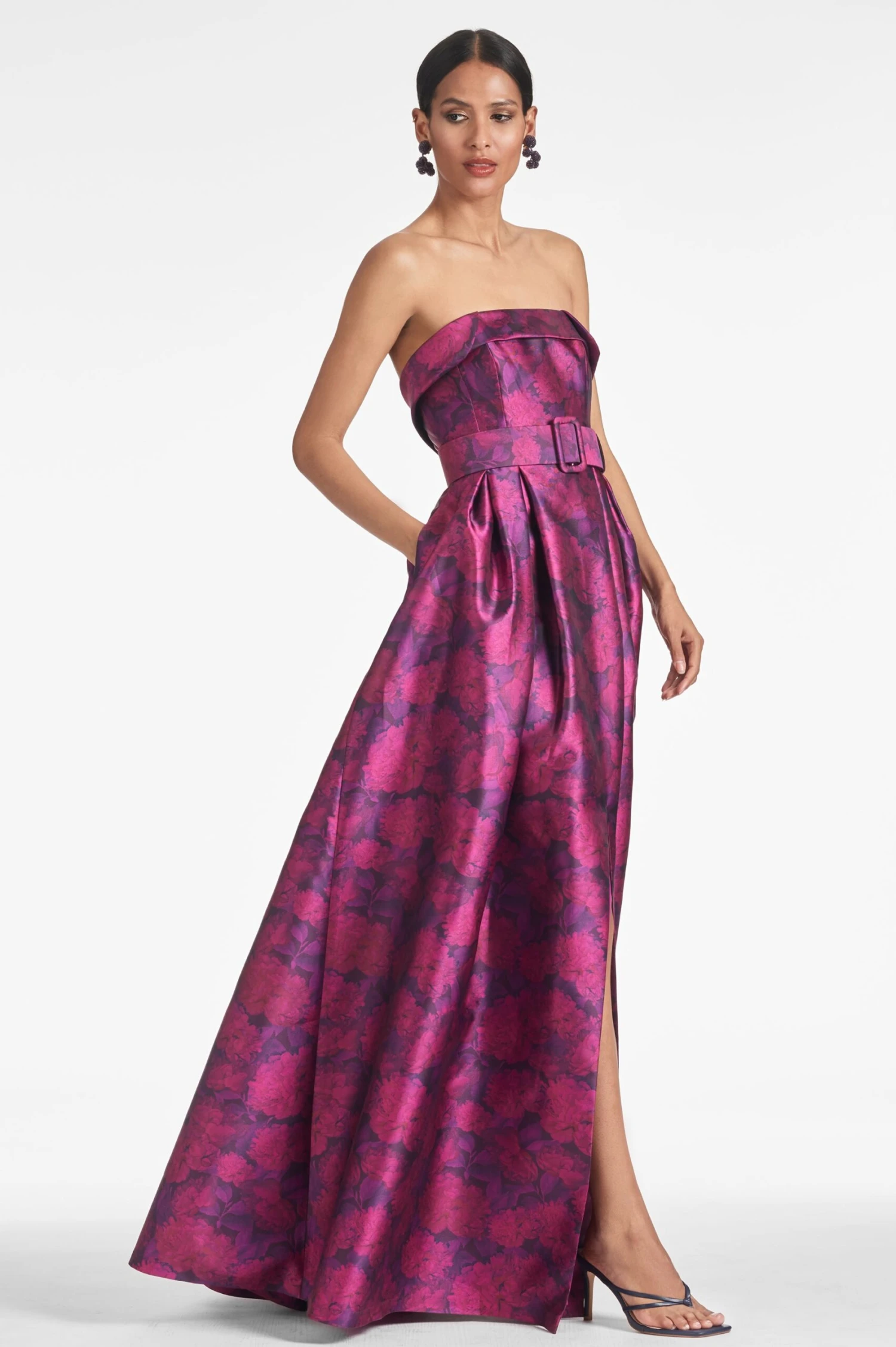 Brielle Gown - Magenta Bloom 1 Brielle Gown - Magenta Bloom