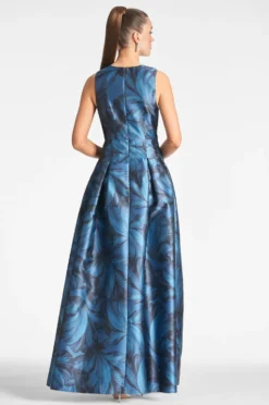 Brooke Gown - Tonal Petal -Sachin & Babi Shop BROOKEGOWN TONALPETAL BACK scaled