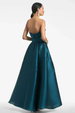 Ceri Gown - Deep Teal -Sachin & Babi Shop CERIGOWN DEEPTEAL BACK scaled