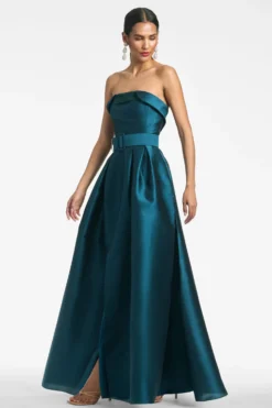 Ceri Gown - Deep Teal -Sachin & Babi Shop CERIGOWN DEEPTEAL SIDE scaled