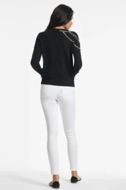 Charmaine Knit - Black -Sachin & Babi Shop CHARMAINESWEATER BLACK BACK scaled