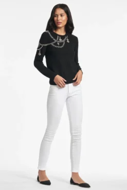 Charmaine Knit - Black -Sachin & Babi Shop CHARMAINESWEATER BLACK FRONT scaled