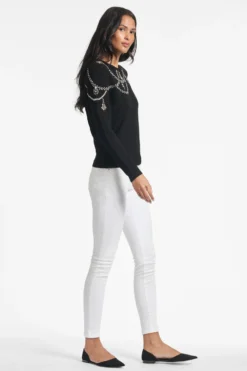 Charmaine Knit - Black -Sachin & Babi Shop CHARMAINESWEATER BLACK SIDE scaled