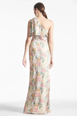 Chelsea Gown - Antique Bouquet -Sachin & Babi Shop CHELSEAGOWN ANTIQUEBOUQUET BACK scaled