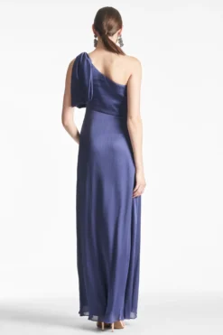 Chelsea Gown - Deep Cobalt -Sachin & Babi Shop CHELSEAGOWN DEEPCOBALT BACK scaled