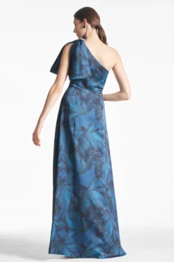 Chelsea Gown - Tonal Petal -Sachin & Babi Shop CHELSEAGOWN TONALPETAL BACK scaled