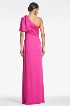 Chelsea Gown - Dragonfruit -Sachin & Babi Shop CHELSEAGOWN DRAGONFRUIT BACK scaled