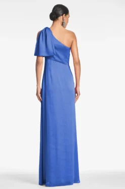 Chelsea Gown - French Blue 6 Chelsea Gown - French Blue -Sachin & Babi Shop CHELSEAGOWN FRENCHBLUE BACK scaled