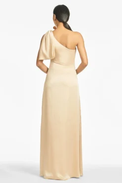 Chelsea Gown - Champagne -Sachin & Babi Shop ChelseaGown Champagne Back scaled