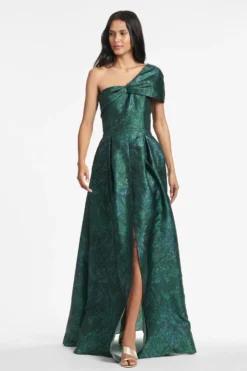 Deliah Gown - Malachite Bouquet Multi -Sachin & Babi Shop DELIAHGOWN MALACHITEBOUQUETMULTI FRONT2 scaled