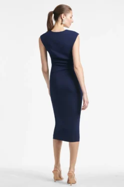Diana Dress - Navy -Sachin & Babi Shop DIANADRESS NAVY BACK scaled