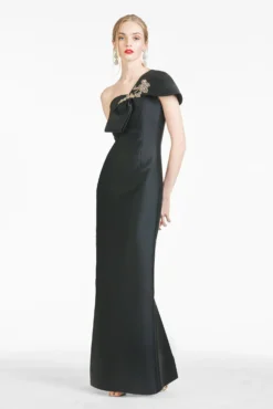 Ines Gown - Black -Sachin & Babi Shop F18G18 001 INESGOWN BLACK FRONT scaled