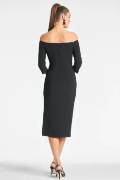 Fatima Dress - Noir Bouquet -Sachin & Babi Shop FATIMADRESS NOIRBOUQUET BACK scaled