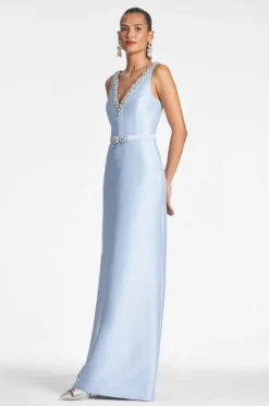 Garda Gown - Iced Azure -Sachin & Babi Shop GARDAGOWN ICEDAZURE SIDE scaled