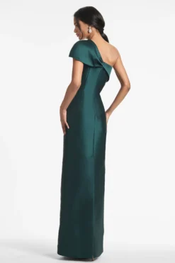 Ines Gown - Forest Green -Sachin & Babi Shop INESGOWN FORESTGREEN BACK scaled
