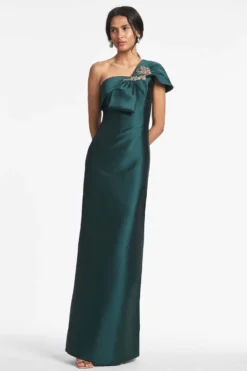 Ines Gown - Forest Green -Sachin & Babi Shop INESGOWN FORESTGREEN FRONT2 7fc6819d 1a59 4a3f b2dc 1bf1368567aa scaled
