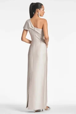 Ines Gown - Frosty Pewter -Sachin & Babi Shop INESGOWN FROSTYPEWTER BACK scaled