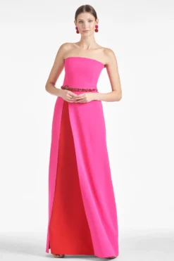 Daniella Gown - Electric Pink/Red -Sachin & Babi Shop IVYGOWN ELECTRICPINK RED FRONT scaled