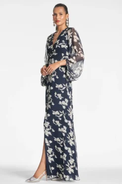 Jenny Gown - Navy Venetia Petal -Sachin & Babi Shop JENNYGOWN NAVYVENETIAPETAL SIDE b2066ce9 d11b 4045 b770 7b728110d814 scaled