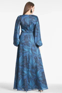 Jenny Gown - Tonal Petal -Sachin & Babi Shop JENNYGOWN TONALPETAL BACK2 scaled