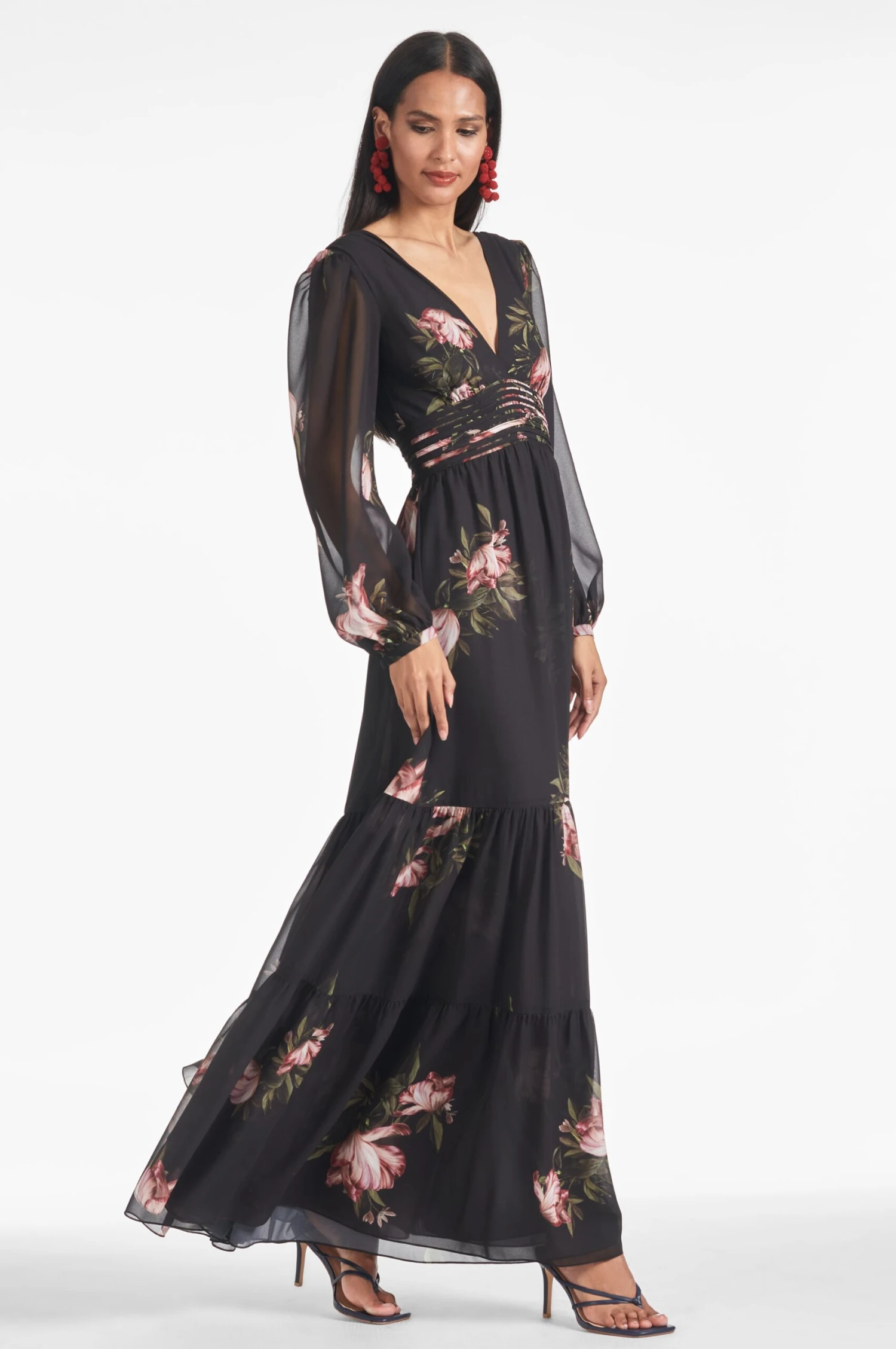 Jules Gown - Noir Blossom 1 Jules Gown - Noir Blossom