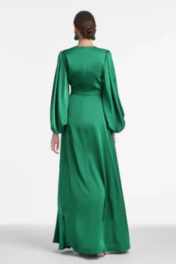 Jenny Gown - Emerald -Sachin & Babi Shop JennyGown Emerald Back scaled
