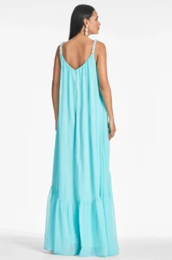 Kami Gown - Swiss Blue 15 Kami Gown - Swiss Blue -Sachin & Babi Shop KAMIGOWN SWISSBLUE BACK2 scaled