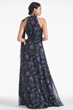 Kayla Gown - Violet Garden -Sachin & Babi Shop KAYLADRESS VIOLETGARDEN BACK scaled