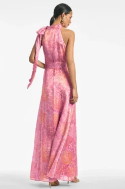 Kayla Gown - Pastel Sunset Hydrangea -Sachin & Babi Shop KAYLAGOWN LIGHTSUNSETHYDRANGEA BACK scaled