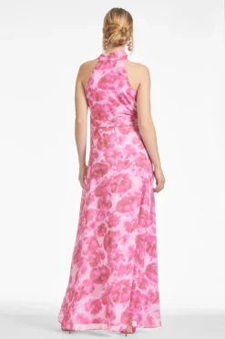 Kayla Gown - Pink Fantasia Bloom -Sachin & Babi Shop KAYLAGOWN PINKFANTASIABLOOM BACK2 scaled