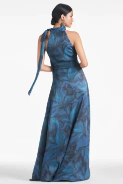 Kayla Gown - Tonal Petal -Sachin & Babi Shop KAYLAGOWN TONALPETAL BACK scaled