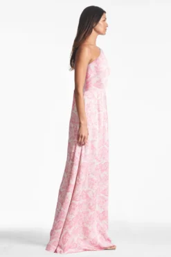 Keely Gown - Rouge Damask Rose -Sachin & Babi Shop KEELYGOWN RECOLORTO ROUGEDAMASKROSE SIDE2 scaled