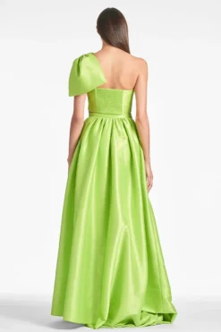 Kyla Top - Electric Lime -Sachin & Babi Shop KYLATOP SYDNEYSKIRT ELECTRICLIME BACK scaled