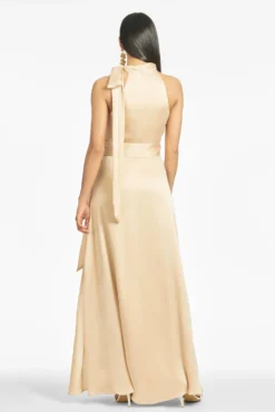 Kayla Gown - Champagne -Sachin & Babi Shop KaylaGown Champagne Back scaled