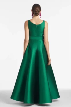 Kruse Gown - Emerald -Sachin & Babi Shop Kruse Gown Emerald Back scaled