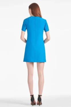 Lauren Dress - Azure 7 Lauren Dress - Azure -Sachin & Babi Shop LAURENDRESS AZURE BACK scaled